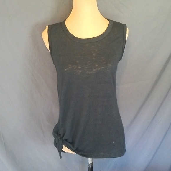 Bobeau Front Tie Knit scoop neck tank Top size size Small EUC 🎯 - Picture 1 of 7